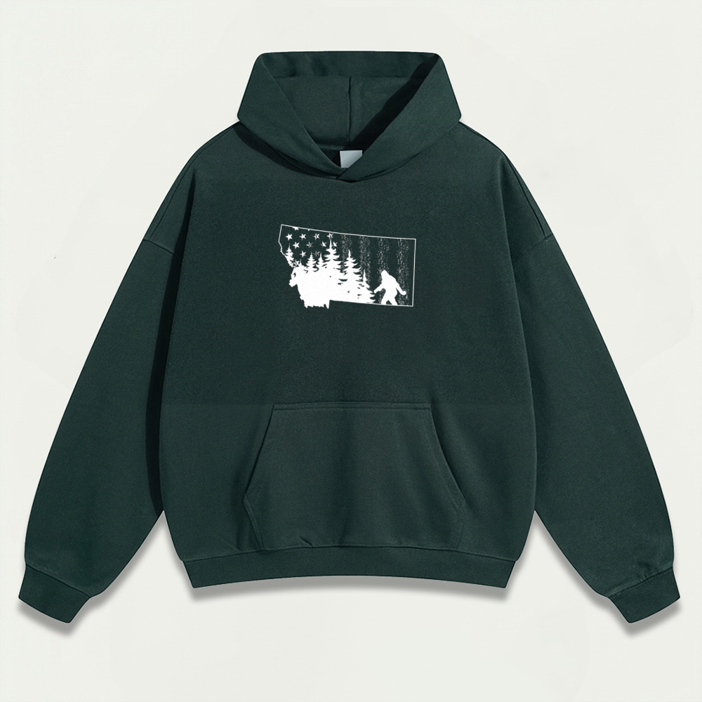 American Flag Bigfoot Heavyweight Trail Hoodie-HikeVista