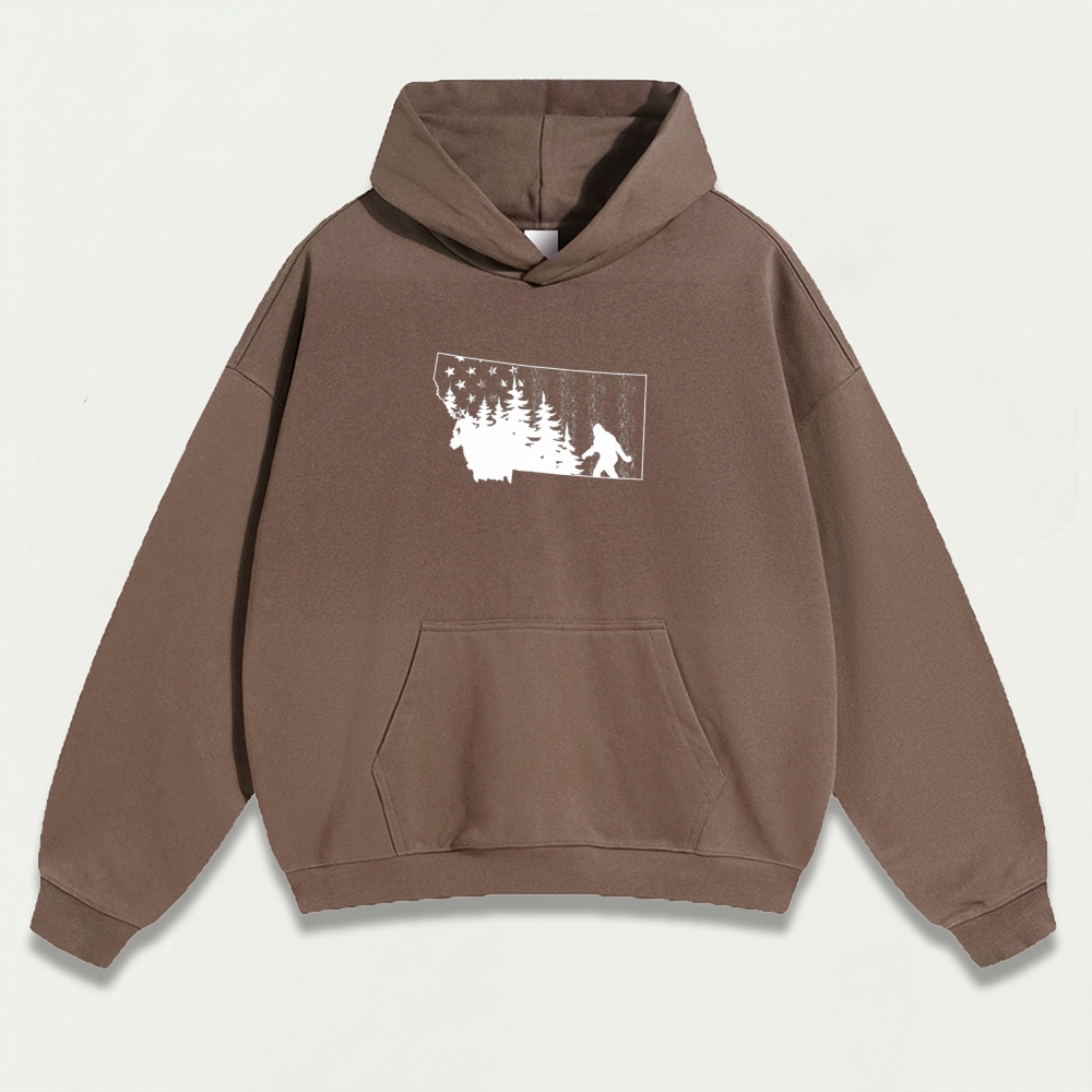 American Flag Bigfoot Heavyweight Trail Hoodie-HikeVista