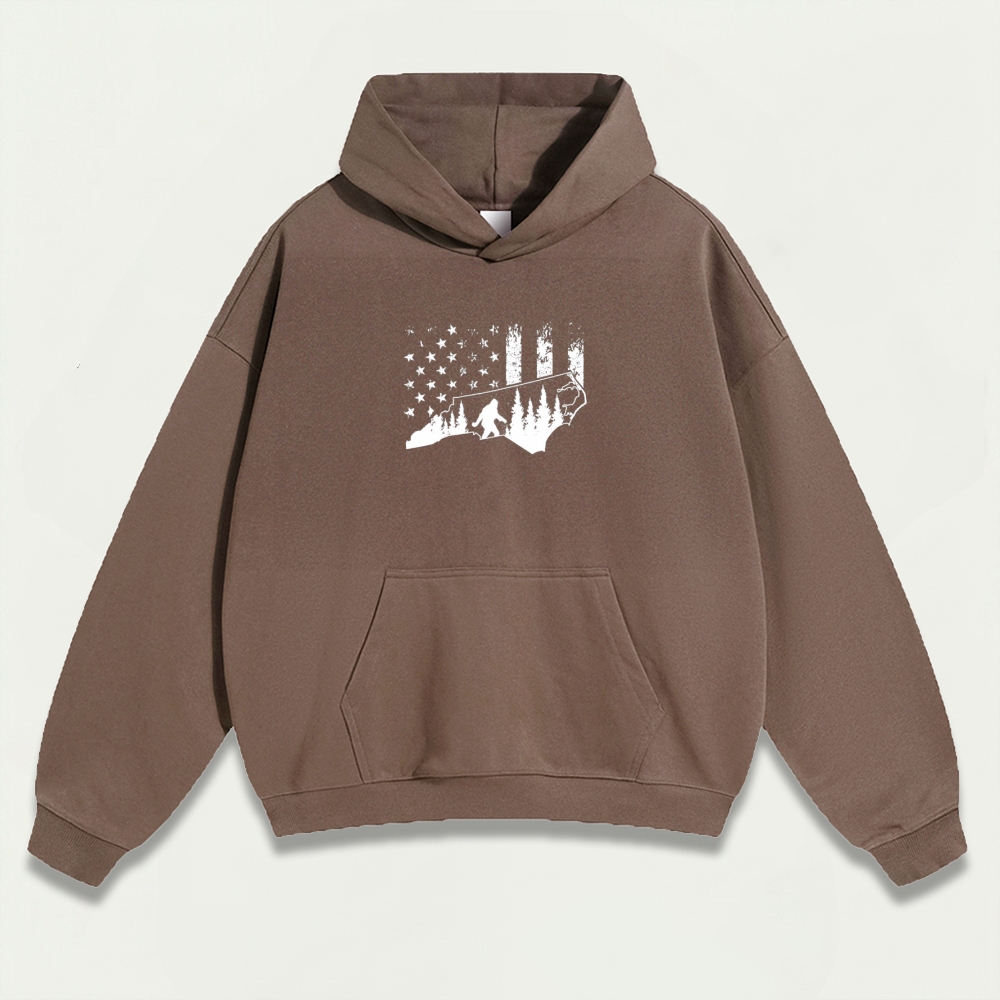 American Flag Bigfoot Heavyweight Trail Hoodie-HikeVista