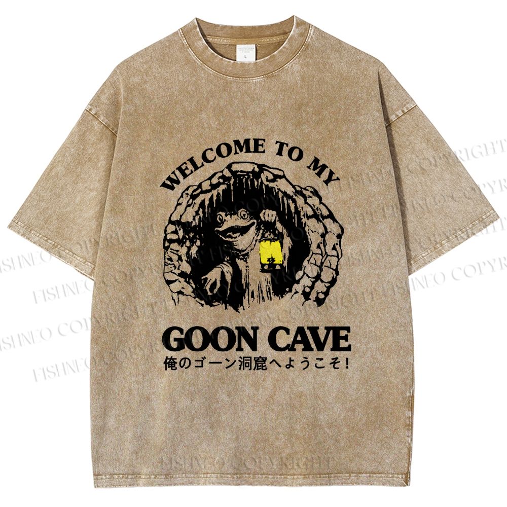 Unisex Welcome To My Dwelling Printed Washed Tee