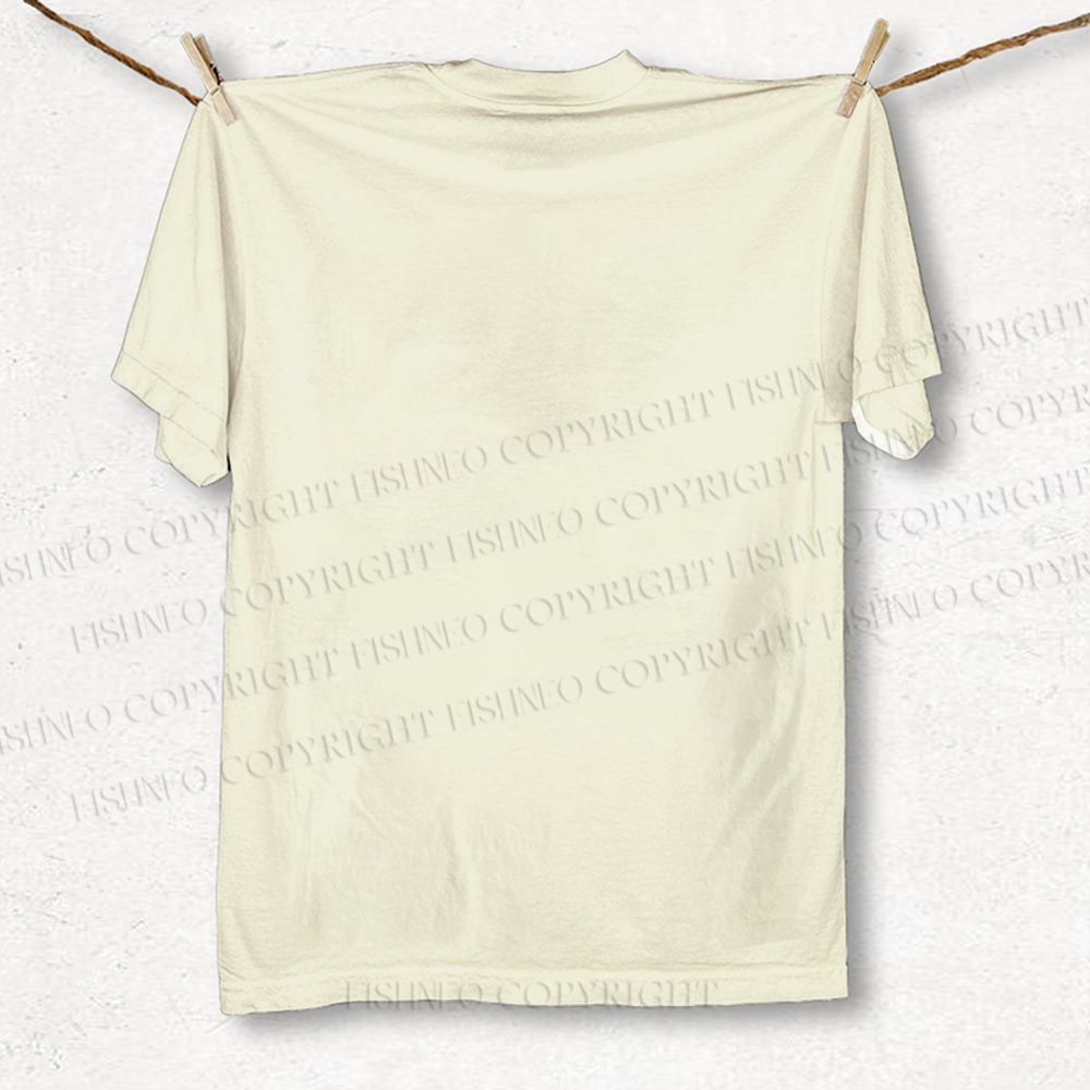 Unisex Vintage Tree Woman Japanese Art Printed Classic Cotton T-shirt