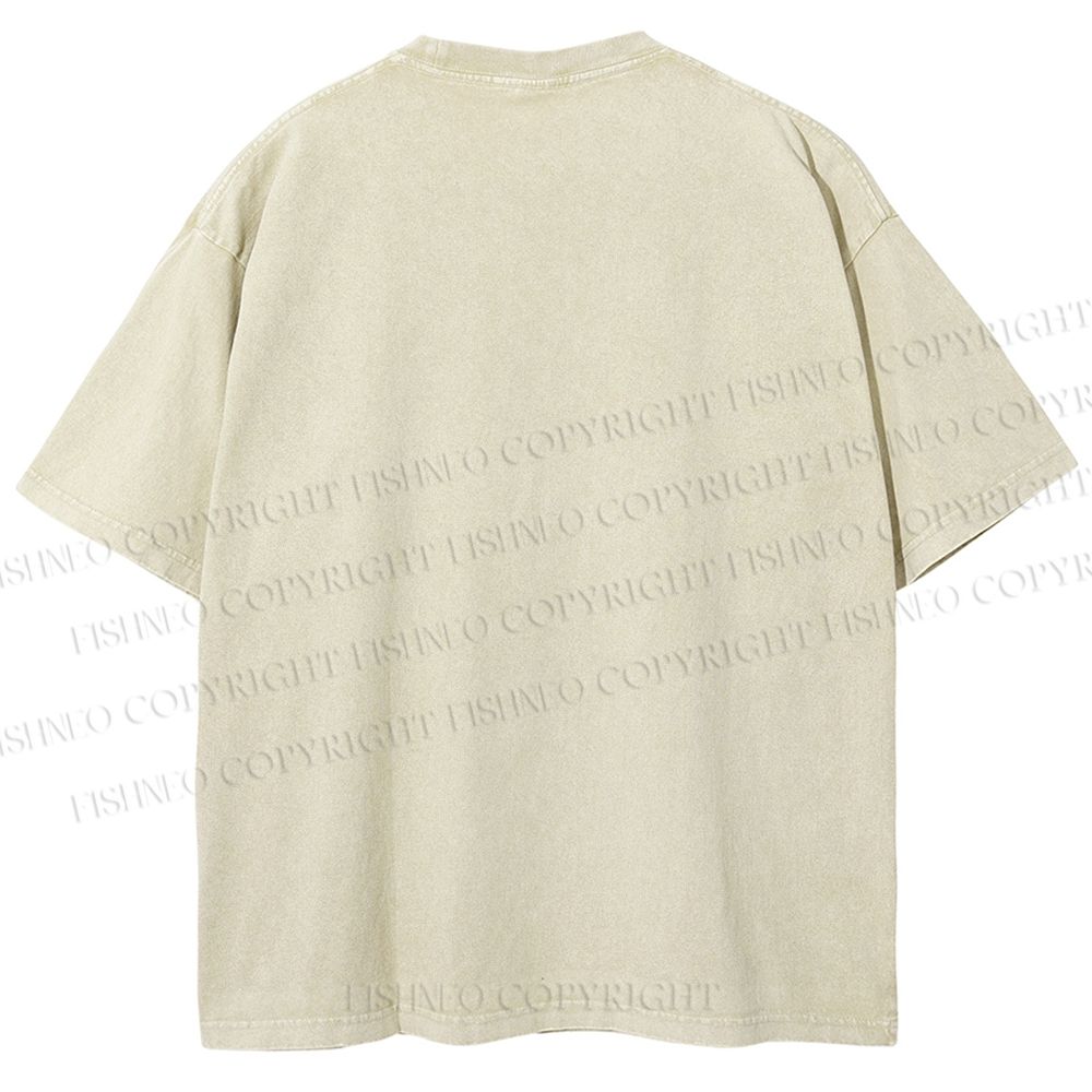 Unisex Keith Haring The Fish Eater Printed Washed Tee