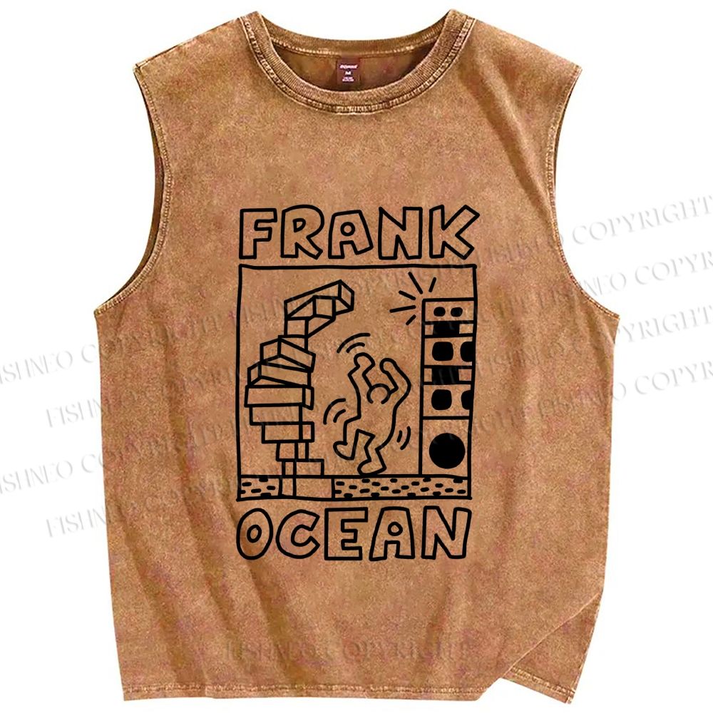 Unisex Keith Haring Frank Ocean Printed Washed Tank Top