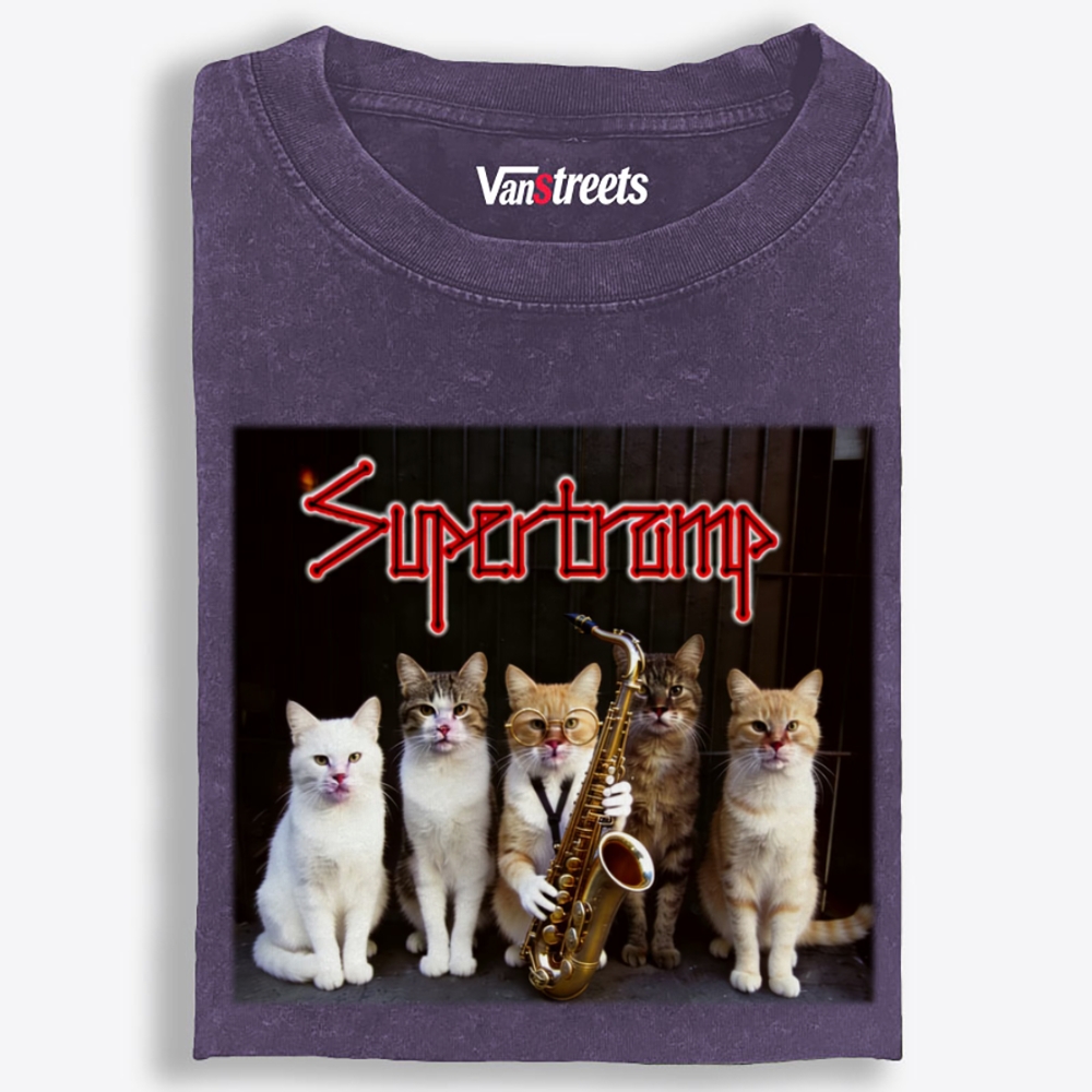 Supertramp Retro Washed T-Shirt | 100% Cotton | Streetwear Essential