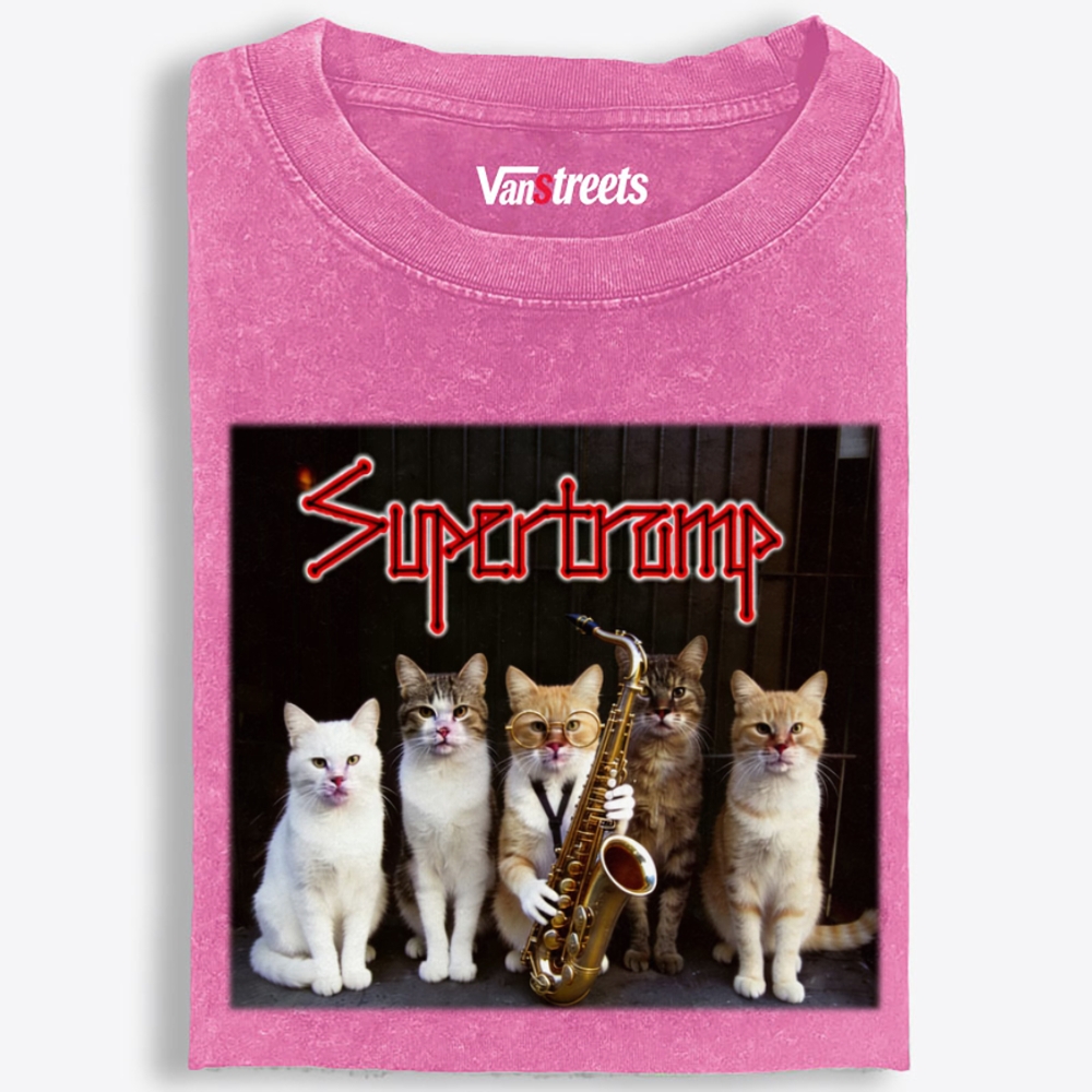 Supertramp Retro Washed T-Shirt | 100% Cotton | Streetwear Essential