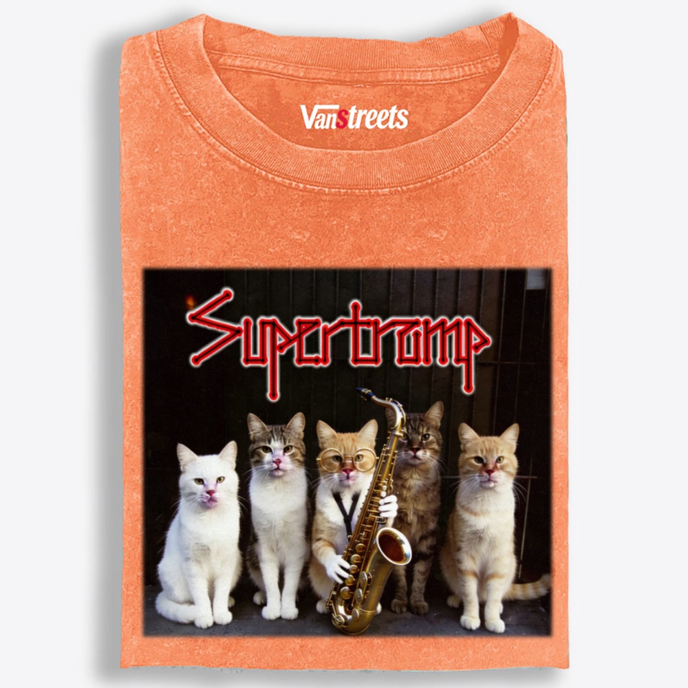 Supertramp Retro Washed T-Shirt | 100% Cotton | Streetwear Essential