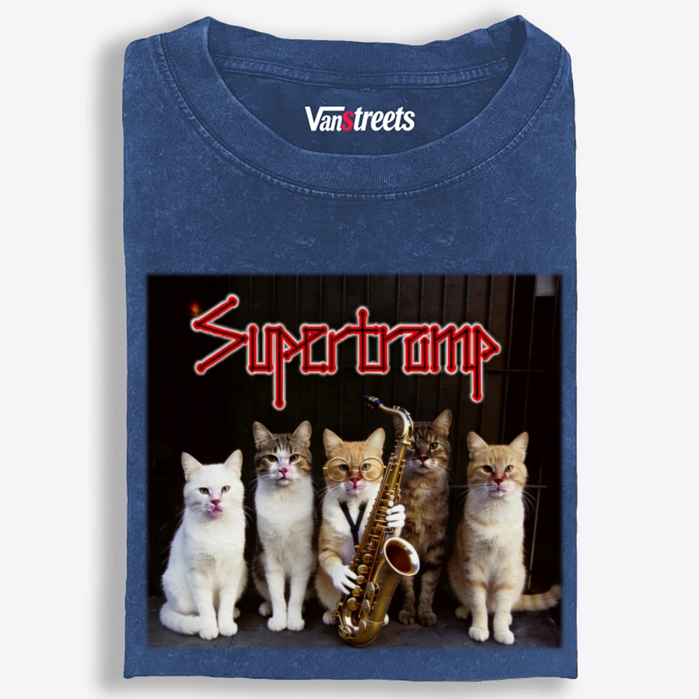 Supertramp Retro Washed T-Shirt | 100% Cotton | Streetwear Essential