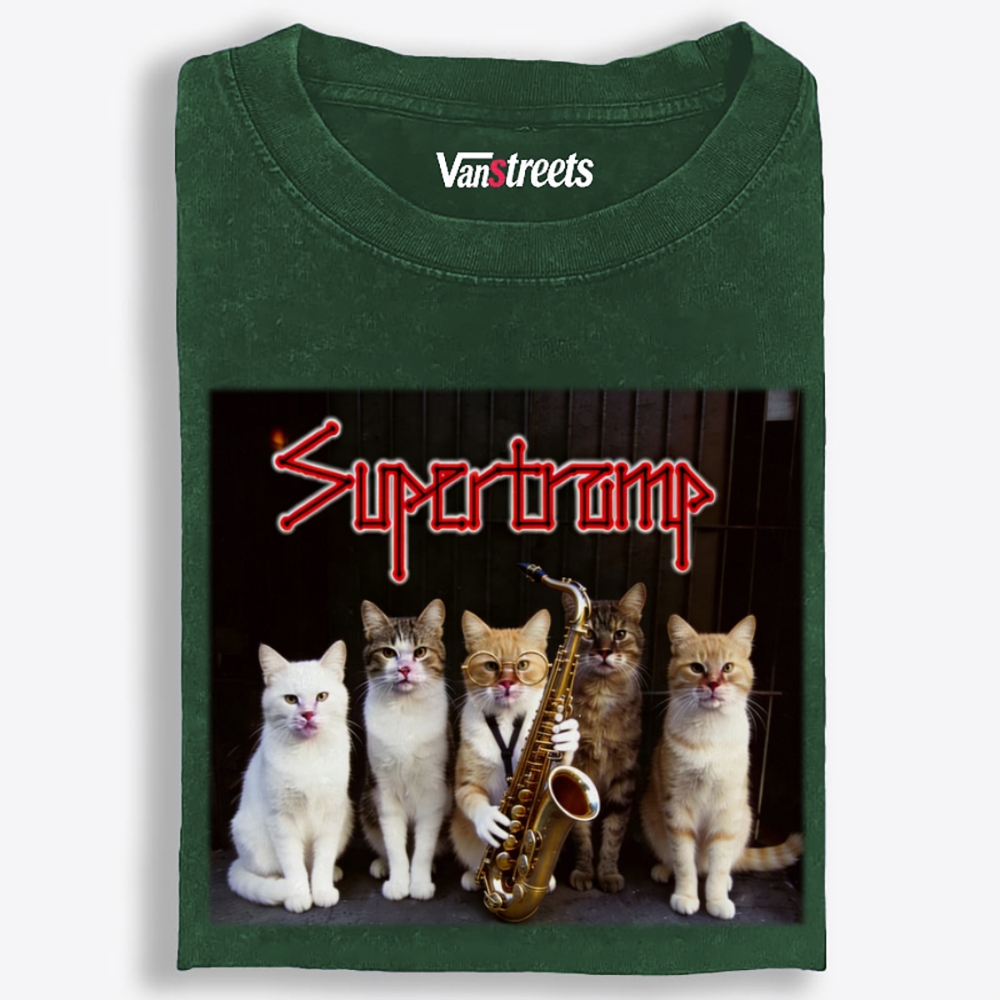 Supertramp Retro Washed T-Shirt | 100% Cotton | Streetwear Essential