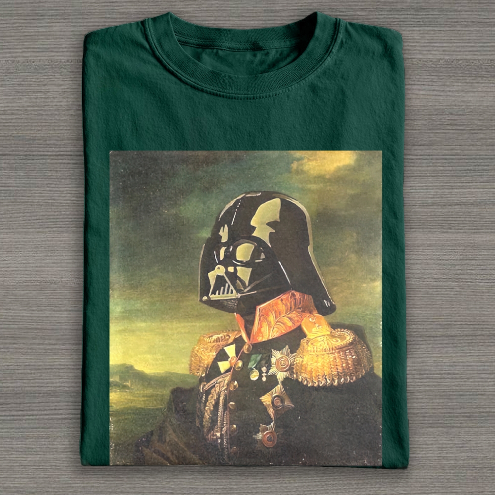 Sci-Fi Villain Classical Portrait Parody Graphic Cotton T-shirt 