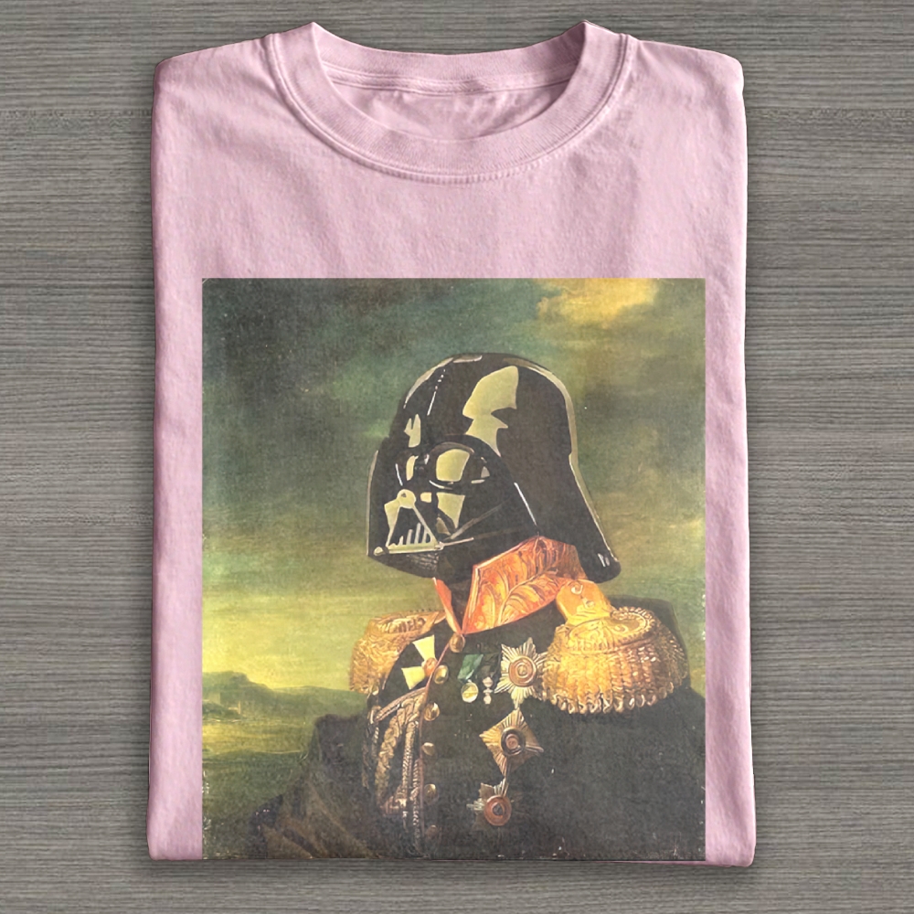 Sci-Fi Villain Classical Portrait Parody Graphic Cotton T-shirt 