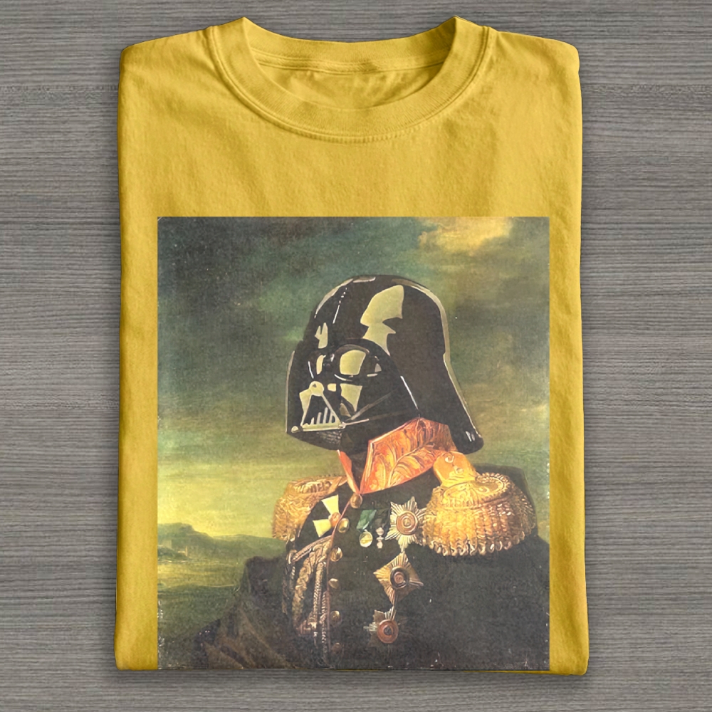 Sci-Fi Villain Classical Portrait Parody Graphic Cotton T-shirt 