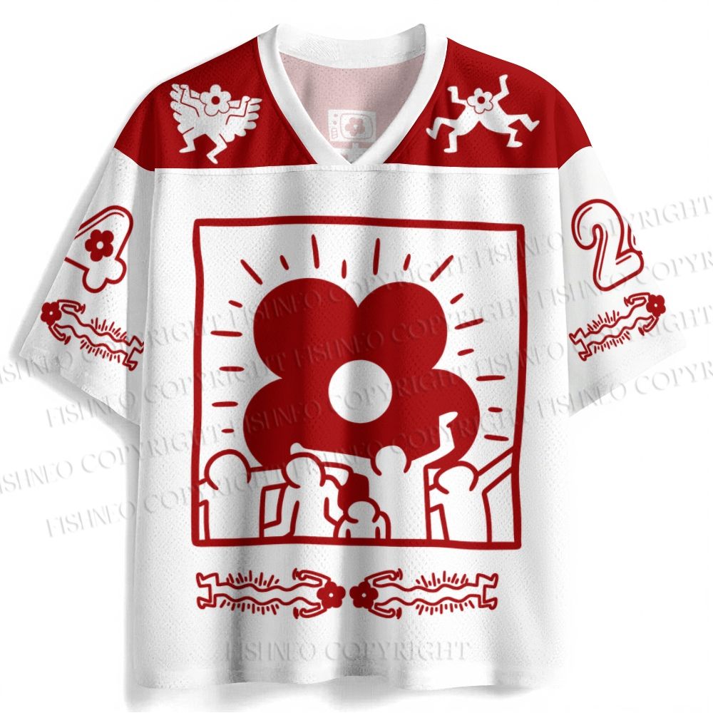Keith Haring Flower Jersey Shirts