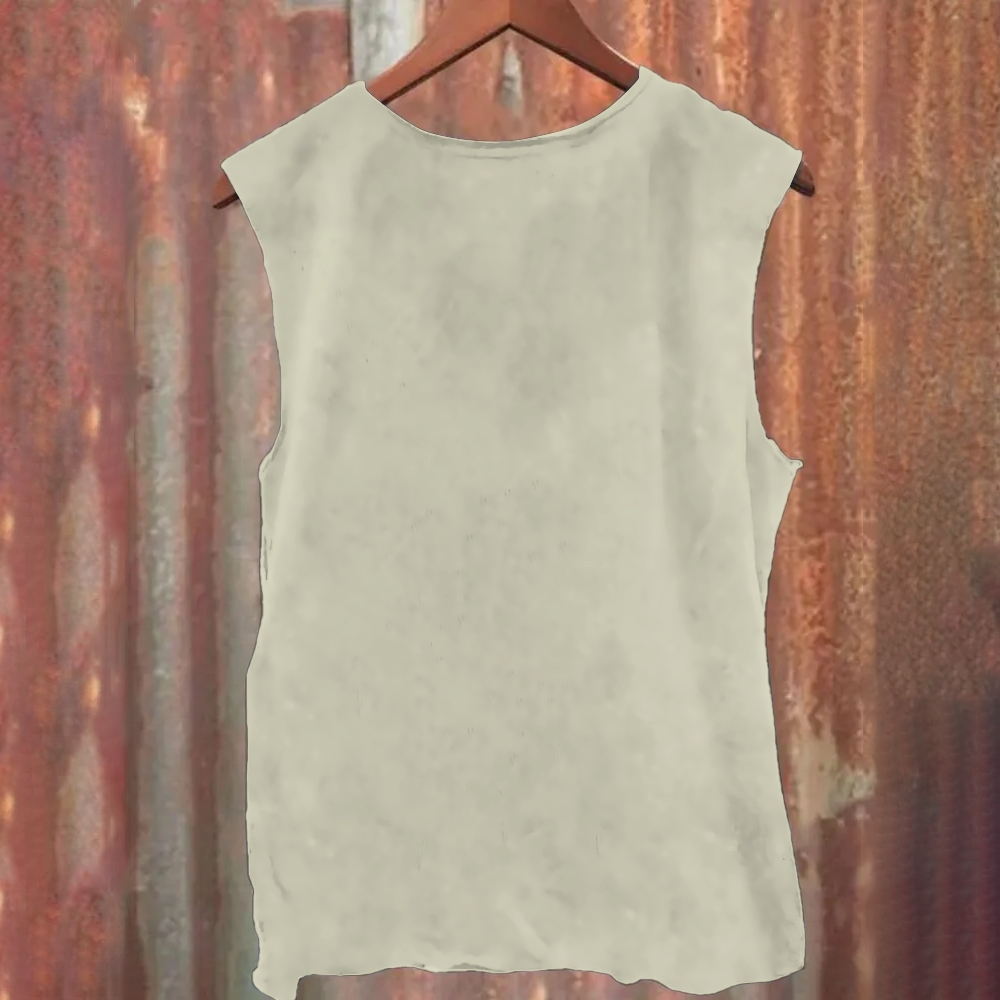 Vintage Retro Cartoon Kids Wish Stick Graphic Printed Tank Top