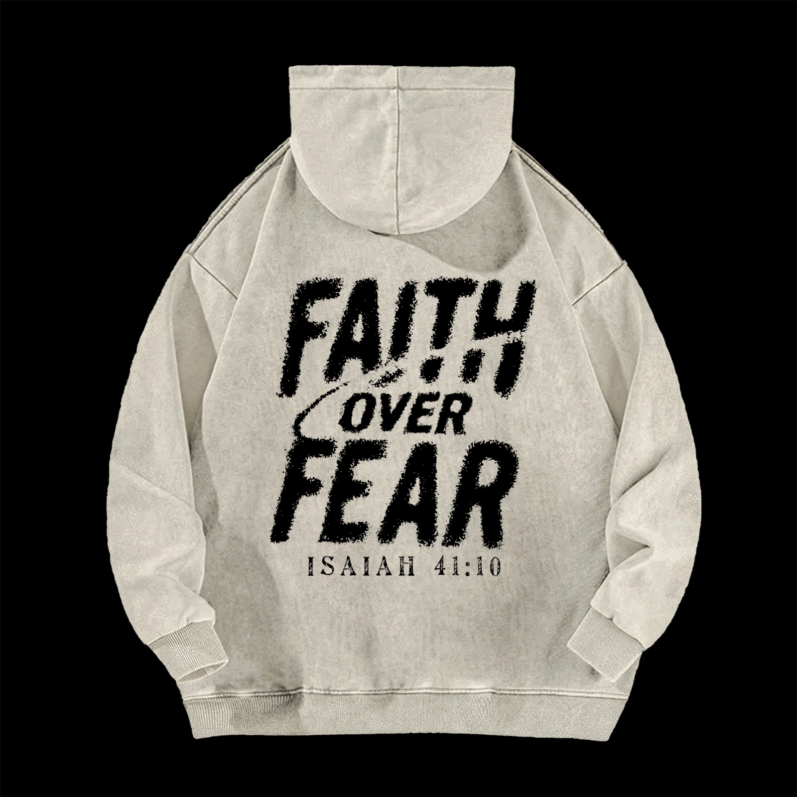 Faith Over Fear Unisex Washed Hoodie